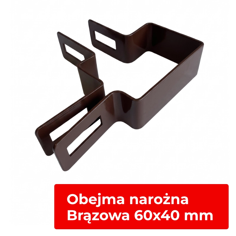 Uchwyt narożny – kolor brązowy RAL8017