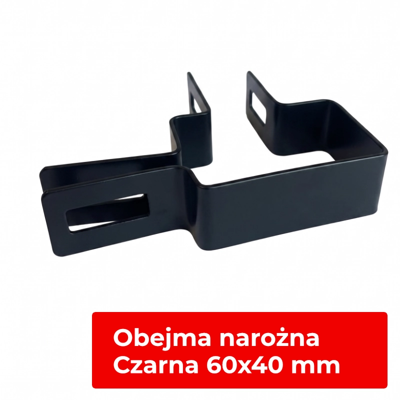 Obejma narożna do ogrodzenia panelowego 60x40 mm – Karton 100 szt.