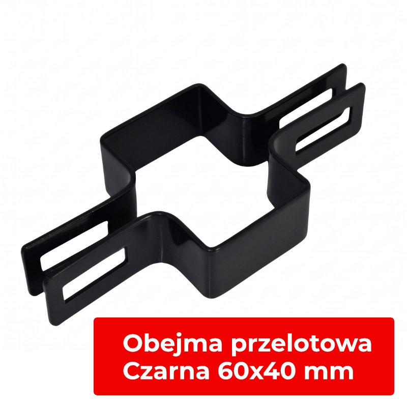 Obejma przelotowa (pośrednia) do ogrodzenia panelowego 60x40 mm – Karton 100 szt.