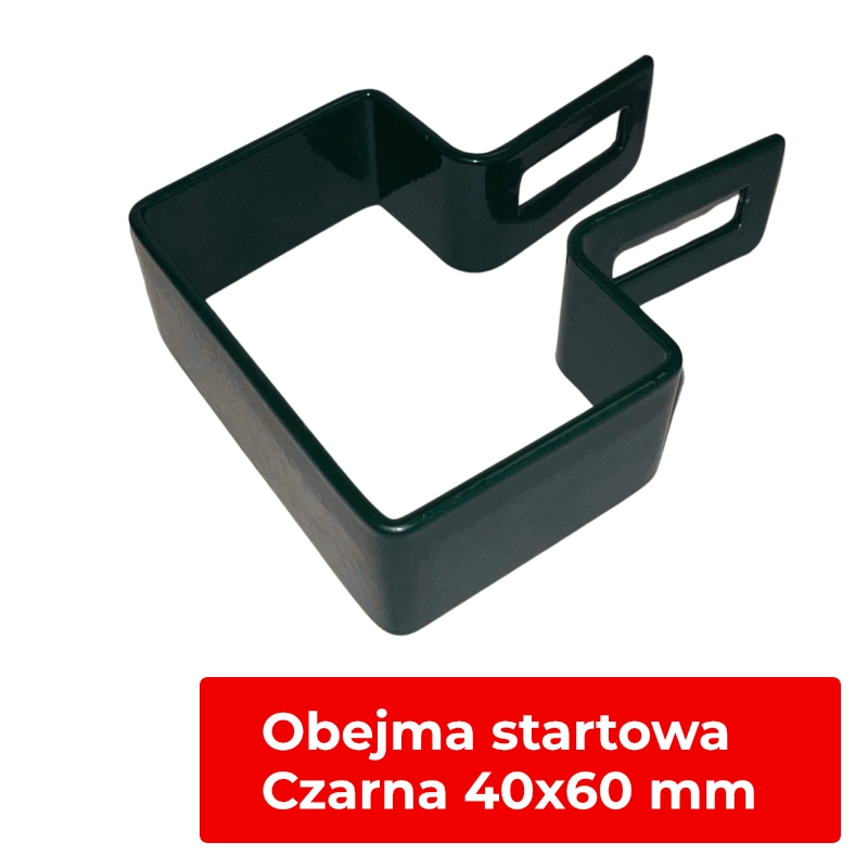 Obejma startowa do ogrodzenia panelowego 40x60 mm – Karton 100 szt.